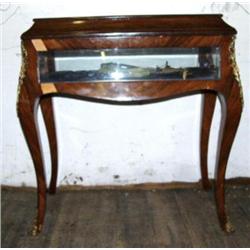 Beautiful Louis XV style display cabinet with necklace and moose figure (242)