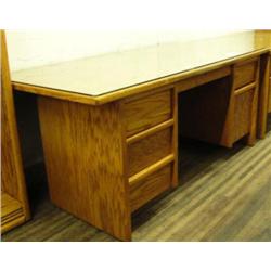 Oak desk with drawers (242)