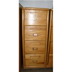4 drawer oak file cabinet (242)