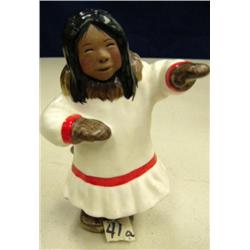 CHOICE on 2 C. Allen Johnson figures: "Ruth" Eskimo dancer 6" tall (244)