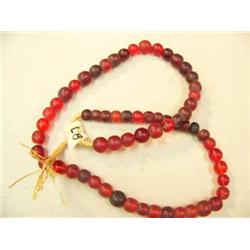 22" strand of red trade beads (3)