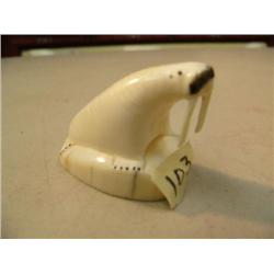 3" ivory walrus, carved in 1960" 725-F (2)
