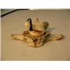 Image 3 : 2" whalebone and ivory Canadian goose sitting on a vertebrae nest by Aninggou from Savoonga (2)