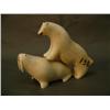 Image 2 : 1960's carving: polar bear (3.5") attacking a walrus (3") (3)