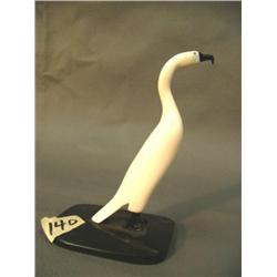 3.75" ivory cormorant with baleen nose and eyes, Mitchell Tullie from Savoonga (3)