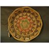 Image 2 : 8" basket tray decorated red, blue and purple dyed seal gut by Minnie Carl from Kipnuk (3)