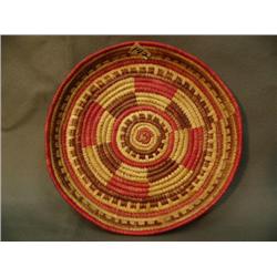 6.5"Hooper bay grass basket with red design (3)