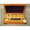 Image 1 : Set of brass weights in wooden box (3)