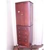 Image 2 : Revolving jewelry cabinet on Queen Anne Legs with mirror back (241)
