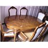 Image 1 : Oak dining room table with one leaf and 6 chairs (241)