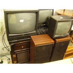 Stereo cabinet, TV, speakers, etc (241)
