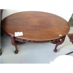 American Mahogany oval coffee table, ball and claw foot, circa 1870, rare, retail $2500 (242)