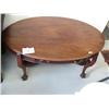 Image 1 : American Mahogany oval coffee table, ball and claw foot, circa 1870, rare, retail $2500 (242)