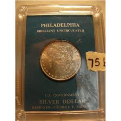 CHOICE ON TWO: Morgan silver dollars, brilliant uncirculated: 1886 Philadelphia (3)