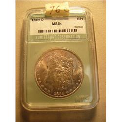 CHOICE ON FIVE: 1884 O Mint state 64 (3)