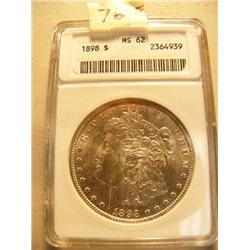 CHOICE ON FIVE: 1898 Philadelphia Mint State 62 (3)