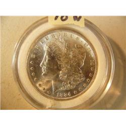 CHOICE ON FOURTEEN: Morgan uncirculated silver dollars 1884 O (3)