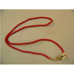 Choice on 4: Strand of red trade beads 24" (3)