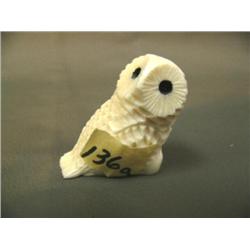 CHOICE ON TWO: ivory owl with baleen eyes 1.5"