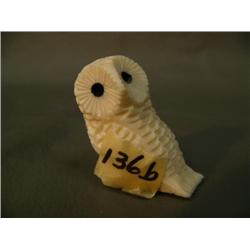 CHOICE ON TWO: ivory owl with baleen eyes 1.5"