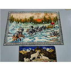 lot of 2 tapestries large and small (2)