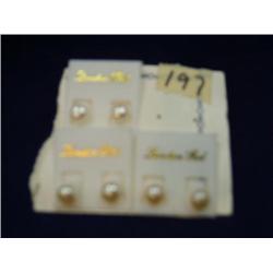 lot of 3 freshwater pearl earrings(2)