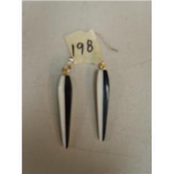 baleen and ivory earrings 1 1/3 in long (2)