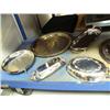 Image 3 : Onita silver plated 3ft 7in bowl, 3 silver plated trays, Wallace silver plated dish, baroque silver 