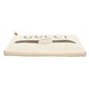 Image 4 : Gucci Beige Leather Logo Print Clutch