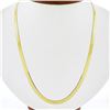 Image 3 : NEW 14k Yellow Gold 4mm 18" Polished Fancy Flat Herringbone Link Chain Necklace