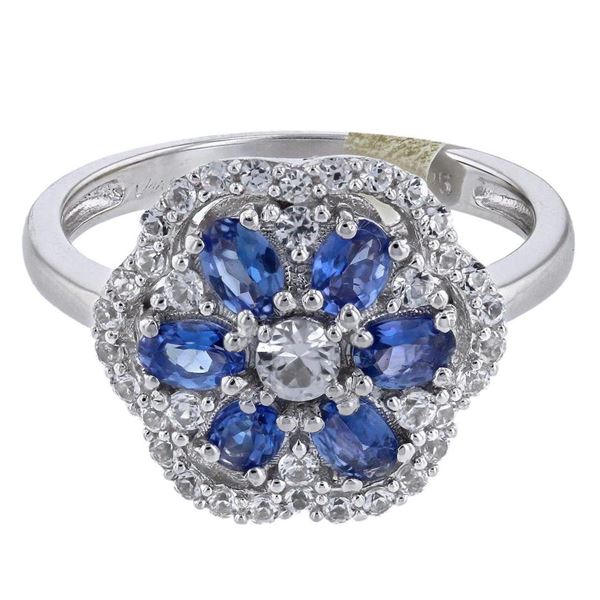0.68 ctw Tanzanite and 0.59 ctw White Sapphire Ring