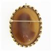 Image 3 : Vintage 14k Gold Unique Domed 3D Carved Shell Cameo Twisted Wire Brooch Pendant