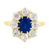 Image 4 : Antique Victorian 14k Gold 2.40 ctw AGL Burma No Heat Sapphire & Diamond Halo Ri