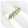 Image 3 : 10k Yellow Gold 0.84 ctw Fancy Light Champagne Round Diamond Scalloped Band Ring