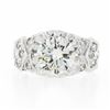 Image 4 : Vintage Platinum 2.15 ctw GIA Round Prong Set Diamond w/ Accents Engagement Ring