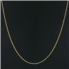 Image 4 : NEW 14K Yellow Gold 18" Long 1.6mm Rounded Beveled Box Link Chain Necklace