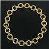 Image 8 : (2) Vintage 18k Gold Interlocking Textured Twisted Wire w/ Diamond Bracelet Set