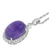 Image 3 : 15.97 ctw Amethyst and 0.61 ctw Sapphire Pendant/Necklace