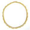 Image 3 : Vintage 18K Gold 17" Bezel Diamond Wide Textured Flared Wavy Link Chain Necklace