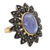 Image 2 : 10.15 ctw Tanzanite and 0.37 ctw Diamond Ring