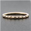 Image 2 : Antique Art Nouveau 14k Rose Gold 1.7mm Engraved "X" Eternity Stack Band Ring