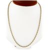 Image 1 : Unisex Vintage Esemco 14K Yellow Gold 27" Long 3.15mm Rope Link Chain Necklace