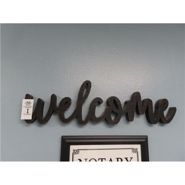Welcome Signs, K&M Letters In Front Lobby