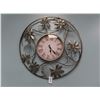 Image 1 : Round Floral Ornamental Iron Wall Clock