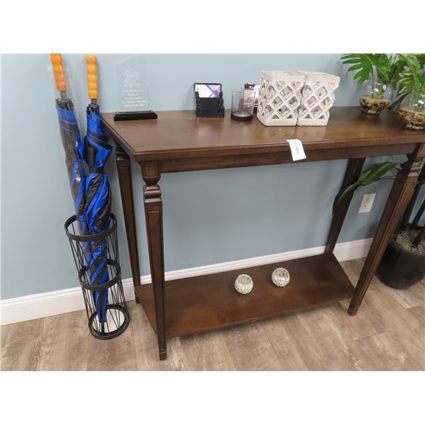 Mahogany Hall Table w/Umbrella Stand
