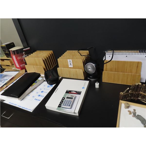 In/Out Baskets, Asst. Office Supplies on Desk Top