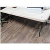 Image 1 : White Plastic Folding 6' Banquet Table