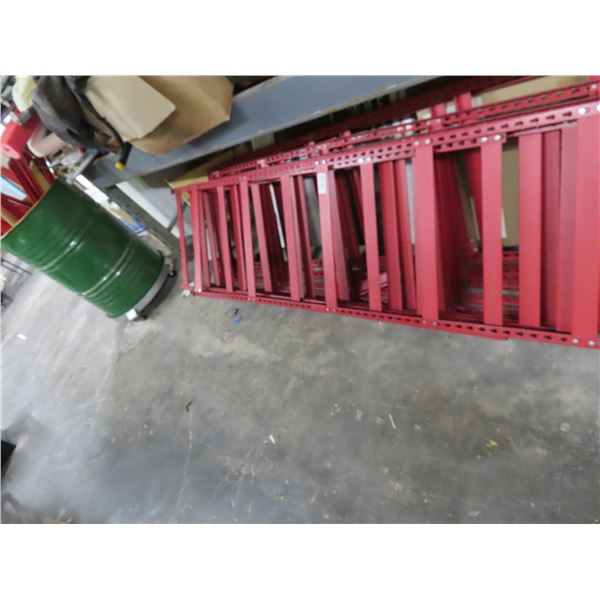 Red Storage Shelving w/Drum and Dolly
