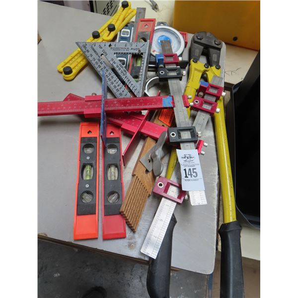 Squares, Levels, Bolt Cutters