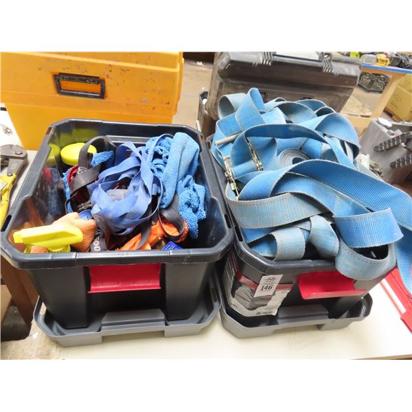 Plastic Tool Totes 2, w/Ratchet Tie Downs